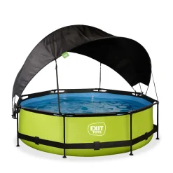 Discount Exit - Piscina Lime verde diámetro 300 x 76 cm con filtro y toldo negro Piscinas|Juguetes De Verano