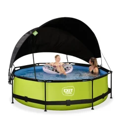 Discount Exit - Piscina Lime verde diámetro 300 x 76 cm con filtro y toldo negro Piscinas|Juguetes De Verano