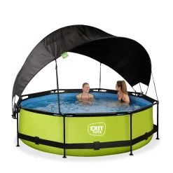 Discount Exit - Piscina Lime verde diámetro 300 x 76 cm con filtro y toldo negro Piscinas|Juguetes De Verano