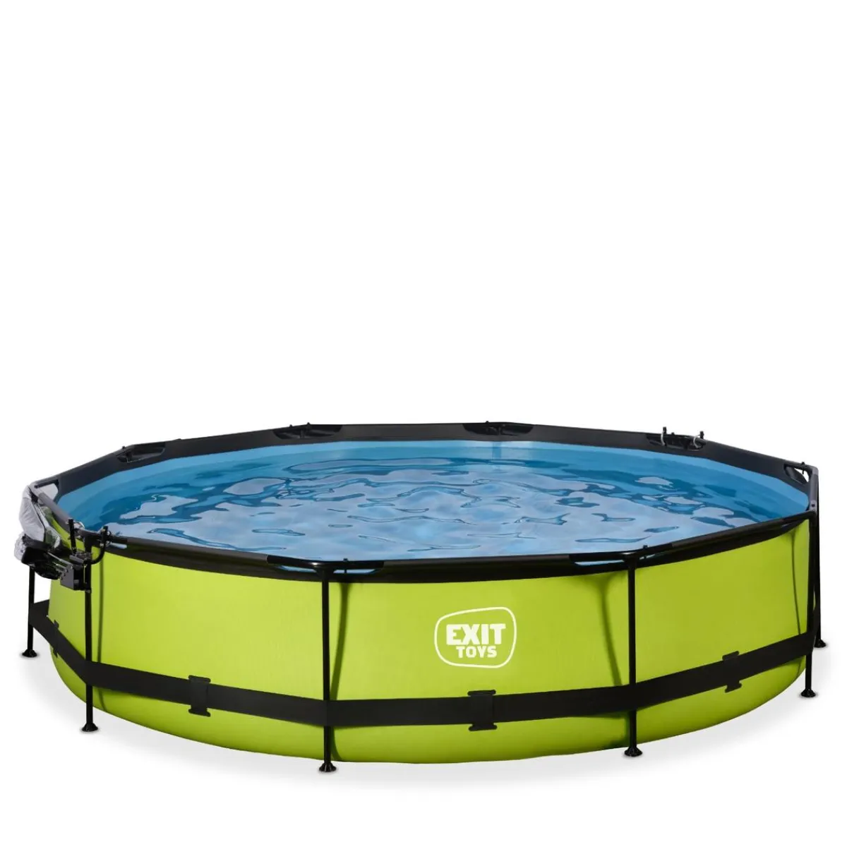 Exit - Piscina Lime verde diámetro 360 x 76 cm con filtro y cúpula transparente*Exit Toys Outlet