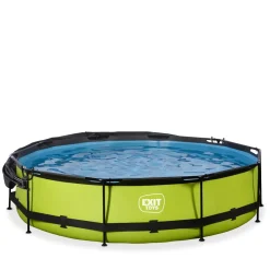 Exit - Piscina Lime verde diámetro 360 x 76 cm con filtro y toldo negro*Exit Toys Clearance
