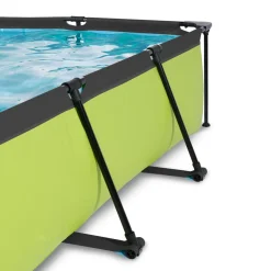 Exit - Piscina Lime verde 220 x 150 x 65 cm con filtro y toldo negro*Exit Toys Discount