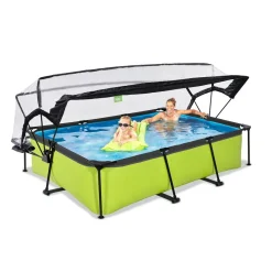 Exit - Piscina Lime verde 300 x 200 x 65 cm con filtro y cúpula transparente*Exit Toys Clearance