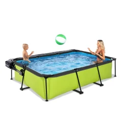 Exit - Piscina Lime verde 300 x 200 x 65 cm con filtro y cúpula transparente*Exit Toys Clearance