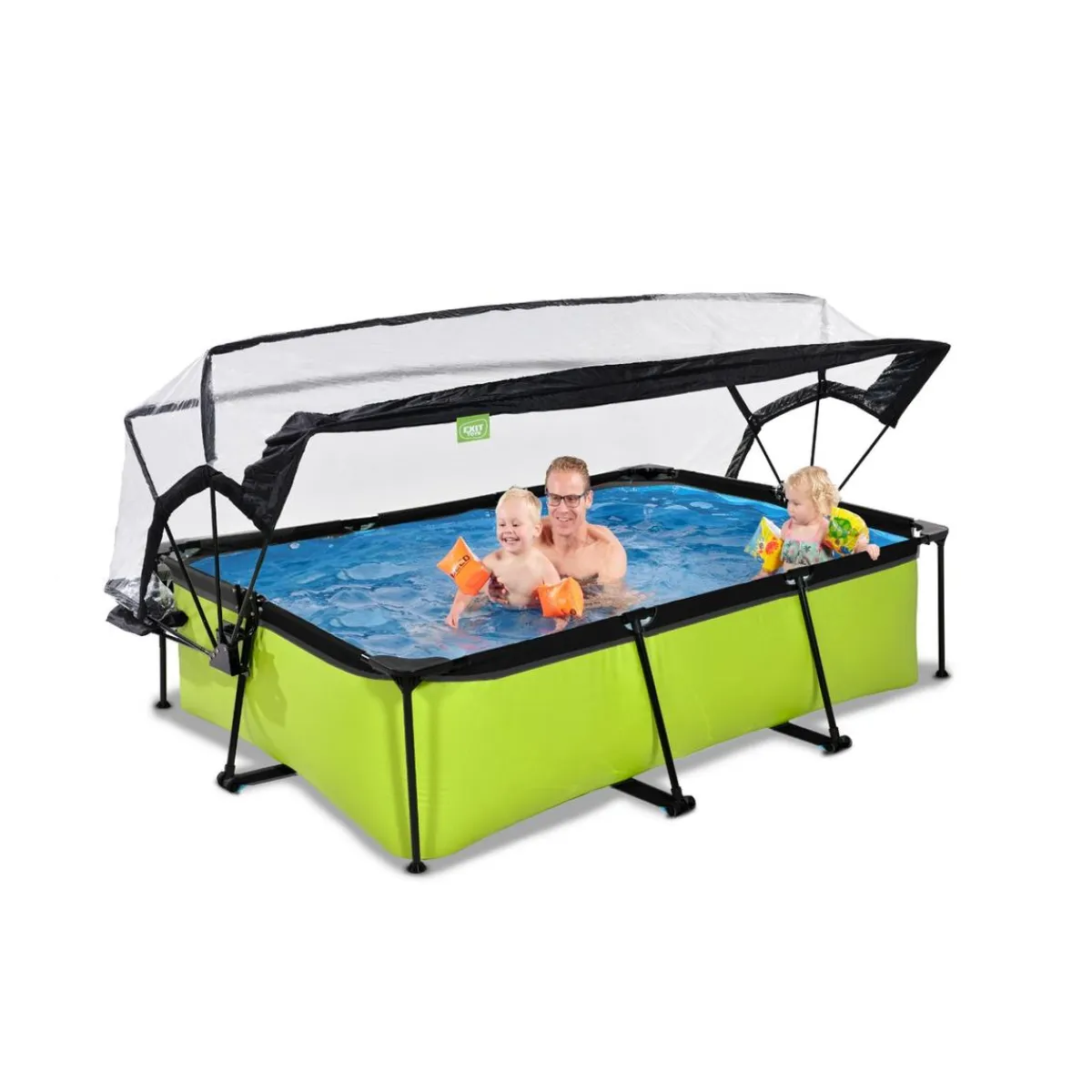 Outlet Exit - Piscina Lime verde 220 x 150 x 65 cm con filtro y cúpula transparente Piscinas|Juguetes De Verano