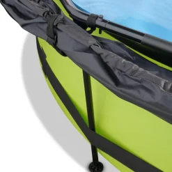 Exit - Piscina Lime verde diámetro 244 x 76 cm con filtro y toldo negro*Exit Toys Hot