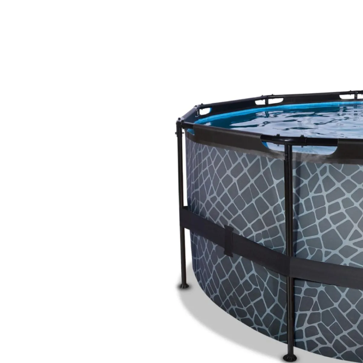 Exit - Piscina Stone gris diámetro 427 x 122 cm con filtro de cartucho*Exit Toys Online