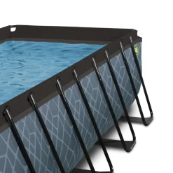 Hot Exit - Piscina Stone gris 400 x 200 x 122 cm con filtro de cartucho Piscinas|Juguetes De Verano