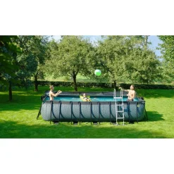 Exit - Piscina Stone gris 540 x 250 x 122 cm con filtro de cartucho*Exit Toys Outlet