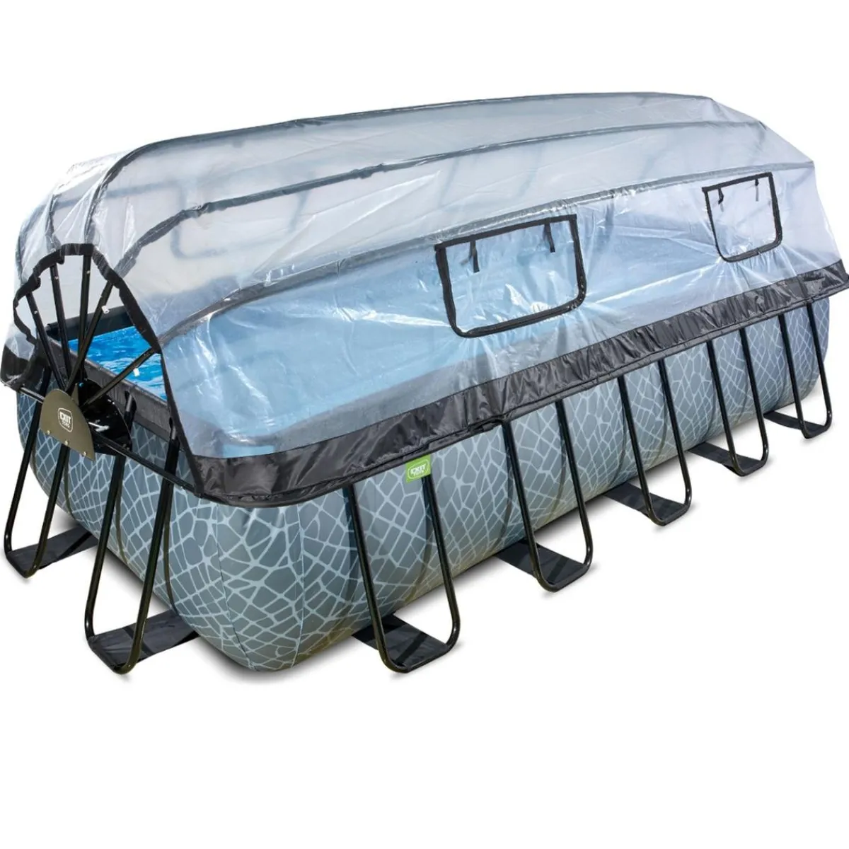 Outlet Exit - Piscina Stone gris 540 x 250 x 122 cm con filtro de arena y cúpula Piscinas|Juguetes De Verano