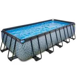 Exit - Piscina Stone gris 540 x 250 x 122 cm con filtro de arena*Exit Toys Hot