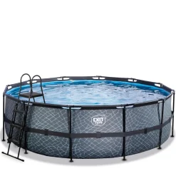 Exit - Piscina Stone gris diámetro 450 x 122 cm con filtro de arena*Exit Toys Hot