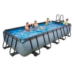 Outlet Exit - Piscina Stone gris 540 x 250 x 100 cm con filtro de cartucho Piscinas|Juguetes De Verano