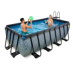 Exit - Piscina Stone gris 400 x 200 x 122 cm con filtro de arena*Exit Toys Clearance