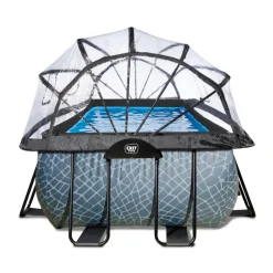 Sale Exit - Piscina Stone gris 400 x 200 x 100 cm con filtro de arena y cúpula Piscinas|Juguetes De Verano