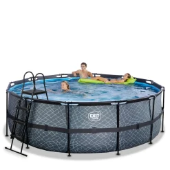 Sale Exit - Piscina Stone gris diámetro 427 x 122 cm con filtro de arena Piscinas|Juguetes De Verano