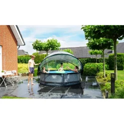EXIT - Piscina Stone redonda 300 cm con cúpula y bomba de filtro*Exit Toys Online