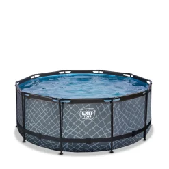 EXIT - Piscina Stone redonda con bomba de filtro 360 cm*Exit Toys Hot