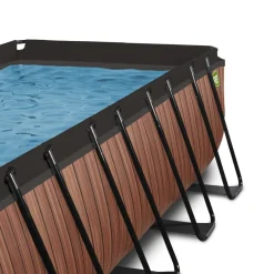 Best Exit - Piscina Wood efecto madera 400 x 200 x 100 cm con filtro de arena Juguetes De Verano|Piscinas