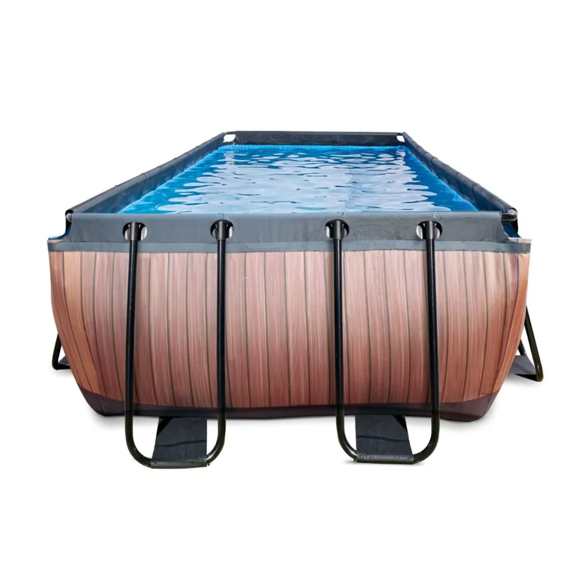 Exit - Piscina Wood efecto madera 400 x 200 x 122 cm con filtro de arena*Exit Toys Best