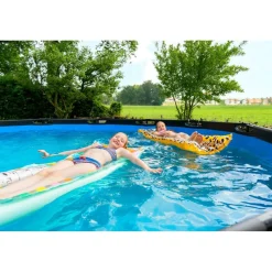 Online Exit - Piscina Wood efecto madera diámetro 488 x 122 cm con filtro de cartucho Piscinas|Juguetes De Verano