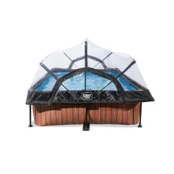 Sale EXIT - Piscina Wood rectangular con cúpula y bomba de filtro 300 x 200 x 65 cm Piscinas|Juguetes De Verano