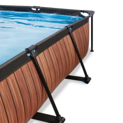 Sale EXIT - Piscina Wood rectangular con cúpula y bomba de filtro 300 x 200 x 65 cm Piscinas|Juguetes De Verano