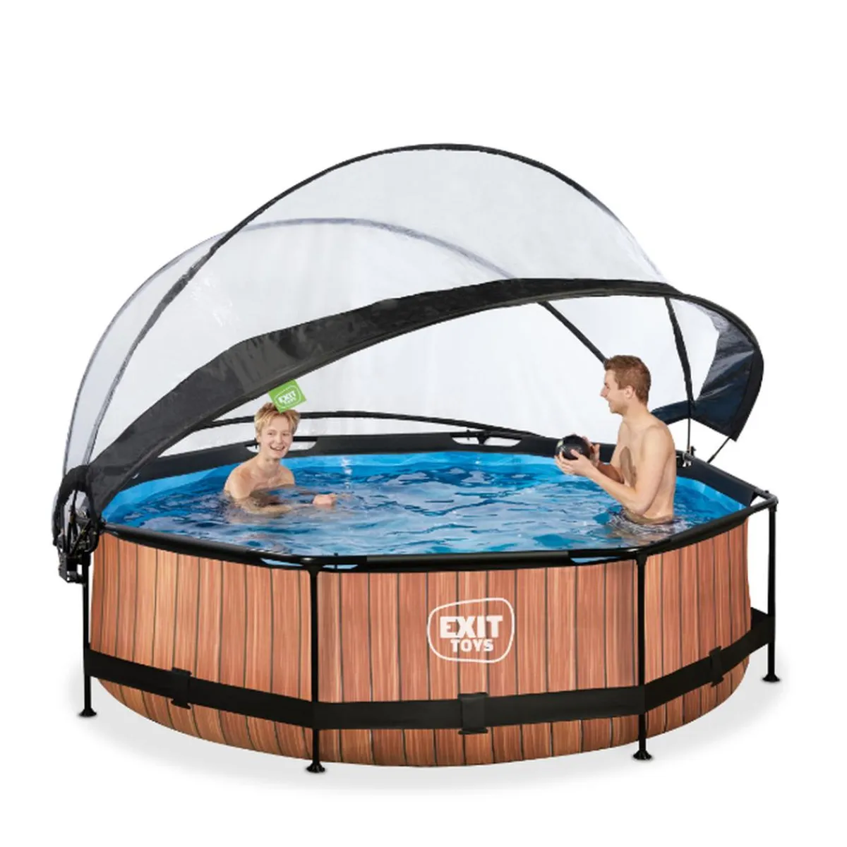 Clearance EXIT - Piscina Wood redonda 300 cm con cúpula y bomba de filtro Piscinas|Juguetes De Verano