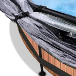 EXIT - Piscina Wood redonda 360 cm con cúpula y bomba de filtro*Exit Toys New