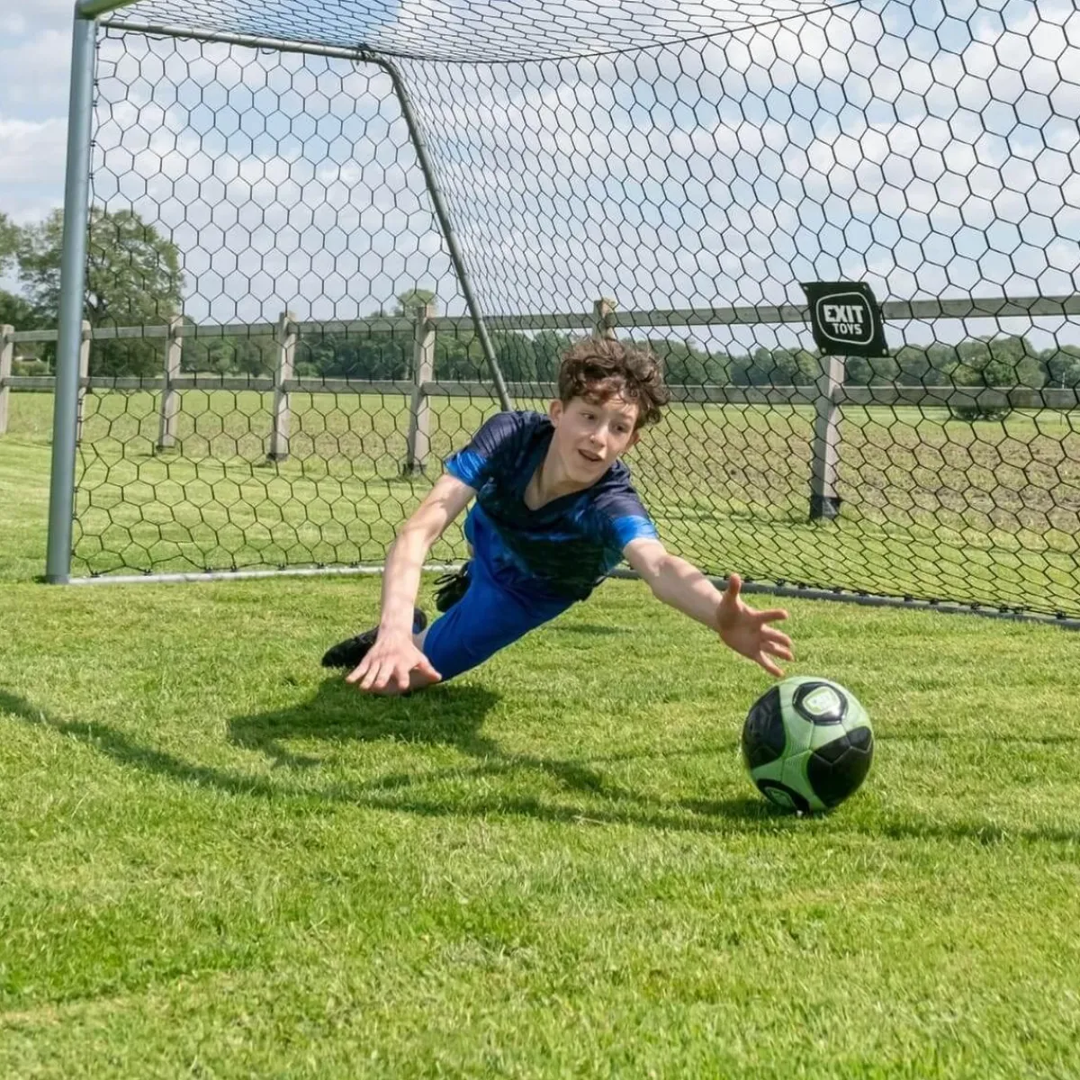 Exit - Portería de fútbol aluminio Scala mediana*Exit Toys Clearance