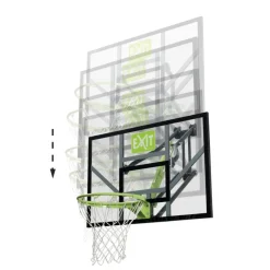 Exit - Tablero de baloncesto Galaxy transparente para pared*Exit Toys Best