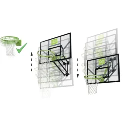 Hot Exit - Tablero de baloncesto Galaxy transparente para pared con aro para mates Deportes