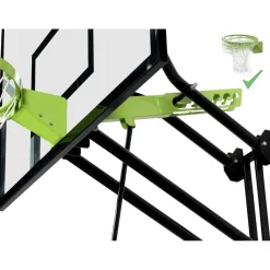 Hot Exit - Tablero de baloncesto Galaxy transparente para pared con aro para mates Deportes