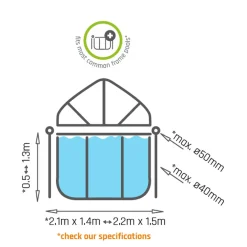 EXIT - Toldo de piscina rectangular 220 cm*Exit Toys Sale