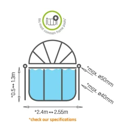 Discount EXIT - Toldo de piscina redonda 244 cm Piscinas|Juguetes De Verano