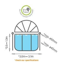 EXIT - Toldo de piscina redonda 300 cm*Exit Toys Discount