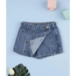 Falda pantalón denim niña flores Niña·Bebé Niña 3-36 Meses|Bebé Niña 3-36 Meses·Vaqueros, Pantalones Y Petos