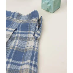 Falda plisada tartán azul y beige para niña*Prenatal Hot