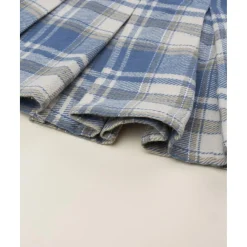 Falda plisada tartán azul y beige para niña*Prenatal Hot