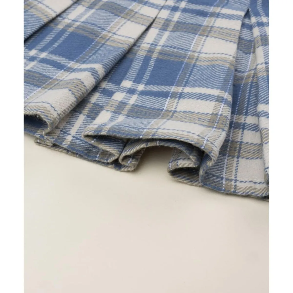 Falda plisada tartán azul y beige para niña*Prenatal Hot