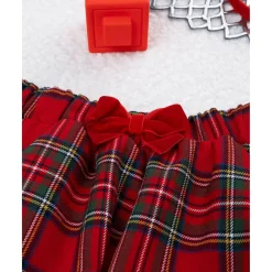 Falda tartán de niña con lazo y lentejuelas Niña·Niña 2-10 Años|Niña 2-10 Años·Leggings Y Faldas