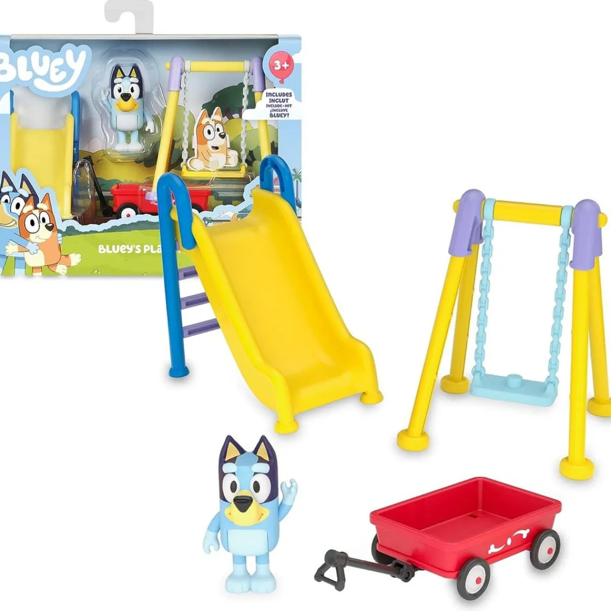 Hot - Bluey - Set de Juguete Parque Mini Playset con Figura articulada de Perrito, Serie de Dibujos Animados ㅤ Coleccionables Y Mini Mundos