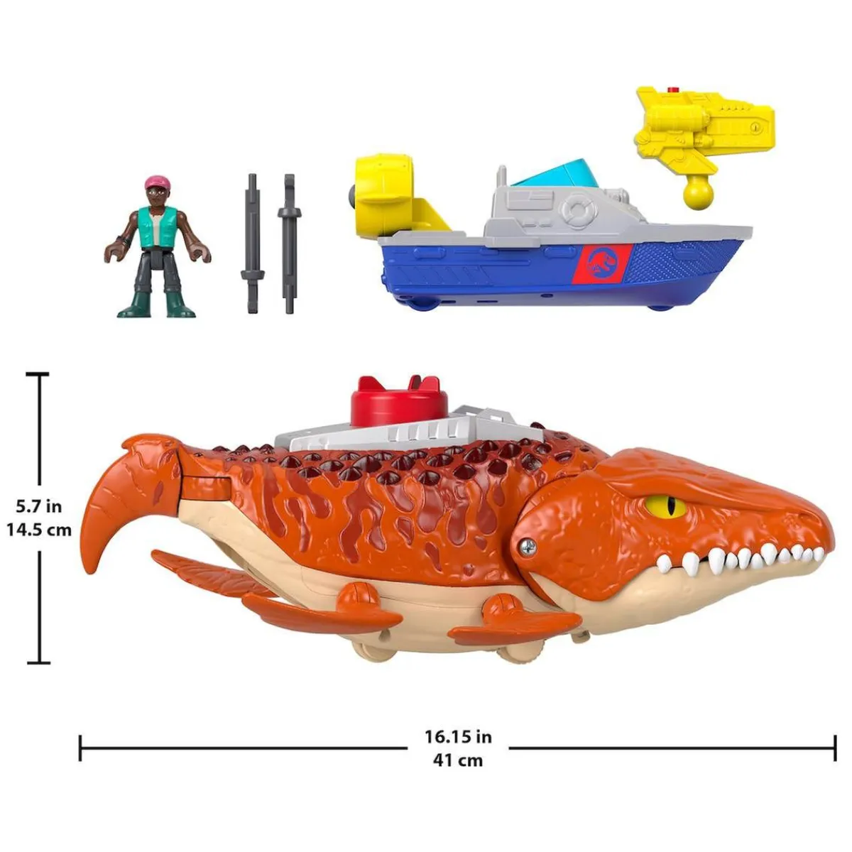 Online Fisher Price Imaginext - Jurassic World - Caza y Atrapa al Mosasaurus Coleccionables Y Mini Mundos