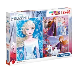 Frozen - Puzzle 3 en 1 Frozen 2*CLEMENTONI Discount