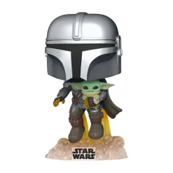 Hot Funko Pop! - Star Wars - El Mandaloriano y Baby Yoda volando Friki Zone