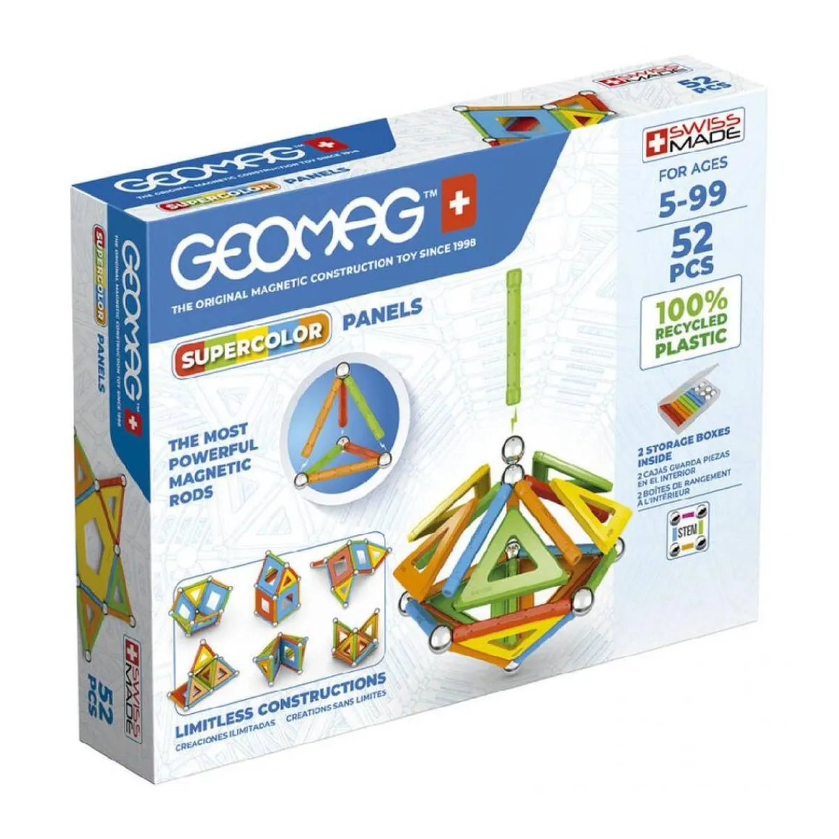 Geomag - Green Supercolor 52 piezas Steam