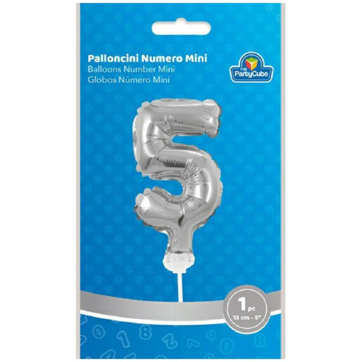 New Globo aluminio plateado número 5 Artículos De Fiesta Y Regalos