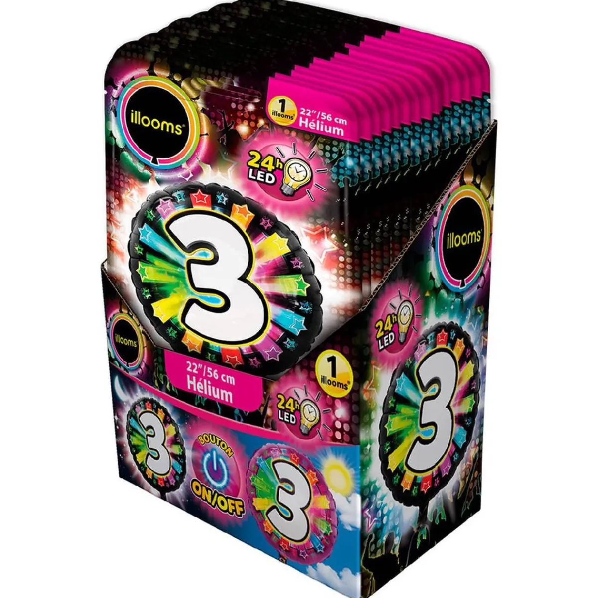 Clearance Globo LED helio número 3 Artículos De Fiesta Y Regalos