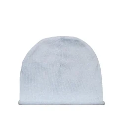 Gorrito azul en punto de algodón y lana*Prenatal