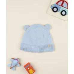 Gorro azul con orejas para niño*Prenatal Sale
